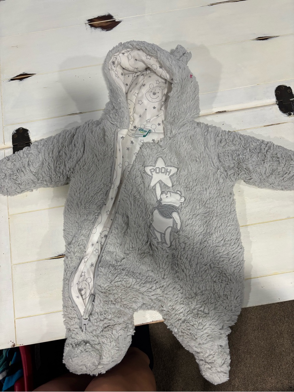 Disney Winnie the Pooh Sherpa Footed One-Piece and Penguin fleece one piece